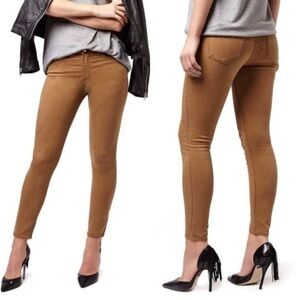 Topshop Moto Leigh High Rise Ankle Skinny Jeans Camel Khaki Women’s Size 25 0